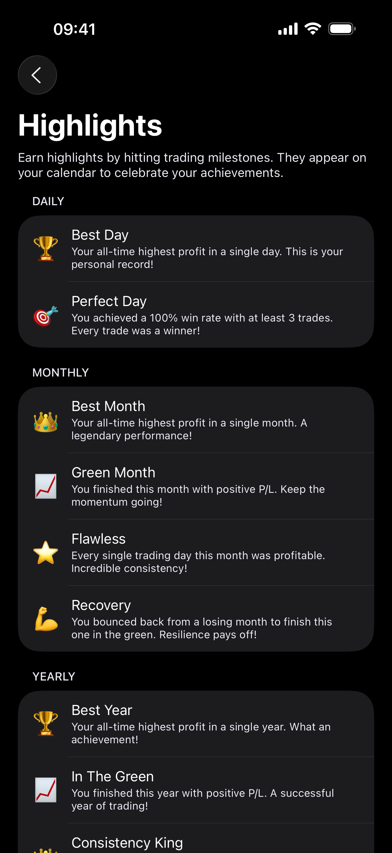 Proloca highlights view on iPhone